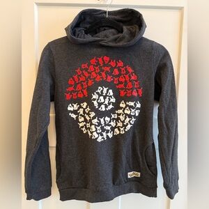 Pokemon Dark Grey Pokeball Hoodie Size Boys 14 B2